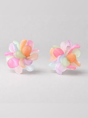 Acrylic Flower Petal Earrings